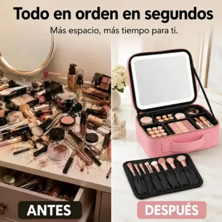 Cosmetiquero con espejo LED