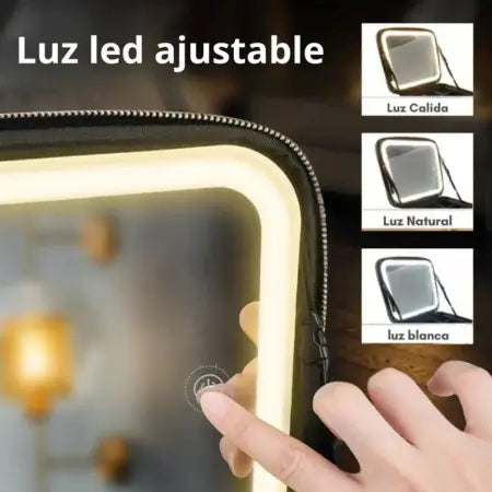 Cosmetiquero con espejo LED