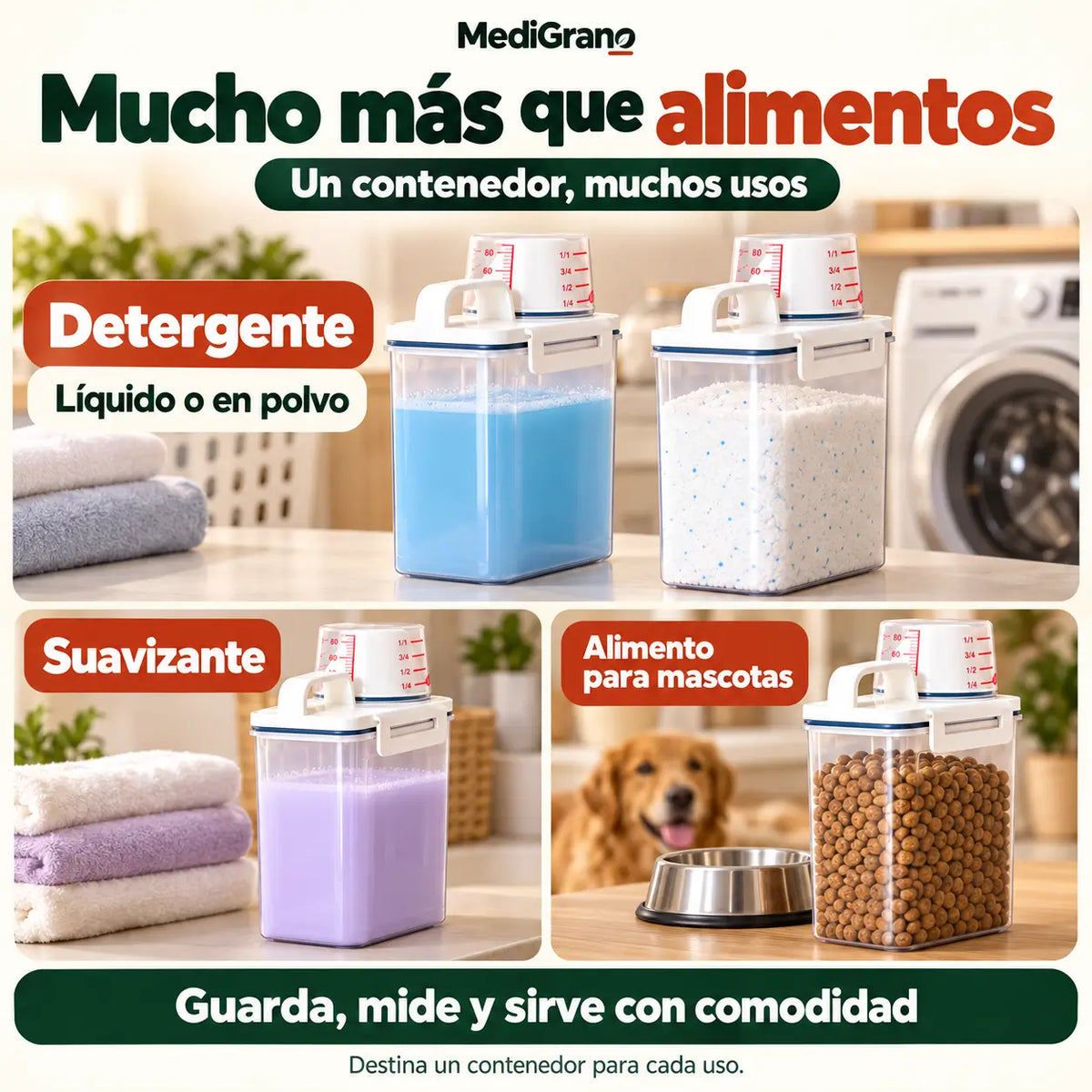Pack x2 Contenedores Herméticos MediGrano