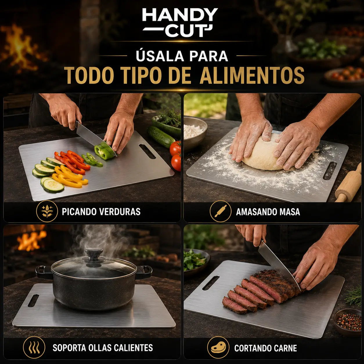 Tablas de Acero Inoxidable Handy Cut