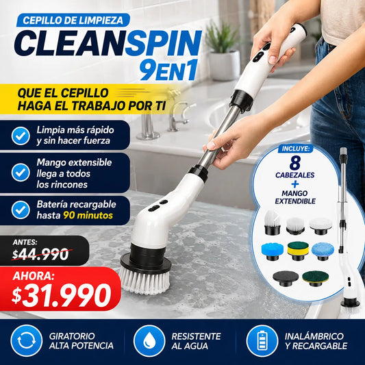 Cepillo Electrico 9en1 CleanSpin