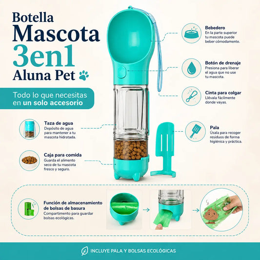 Botella Mascota 3en1 AlunaPet