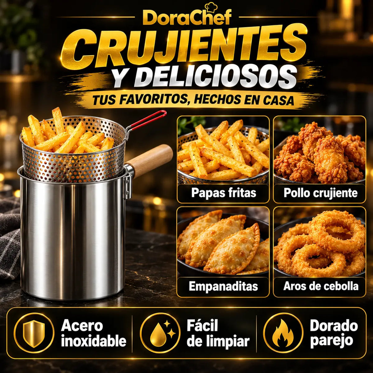 Olla freidora DoraChef - 20% Descuento