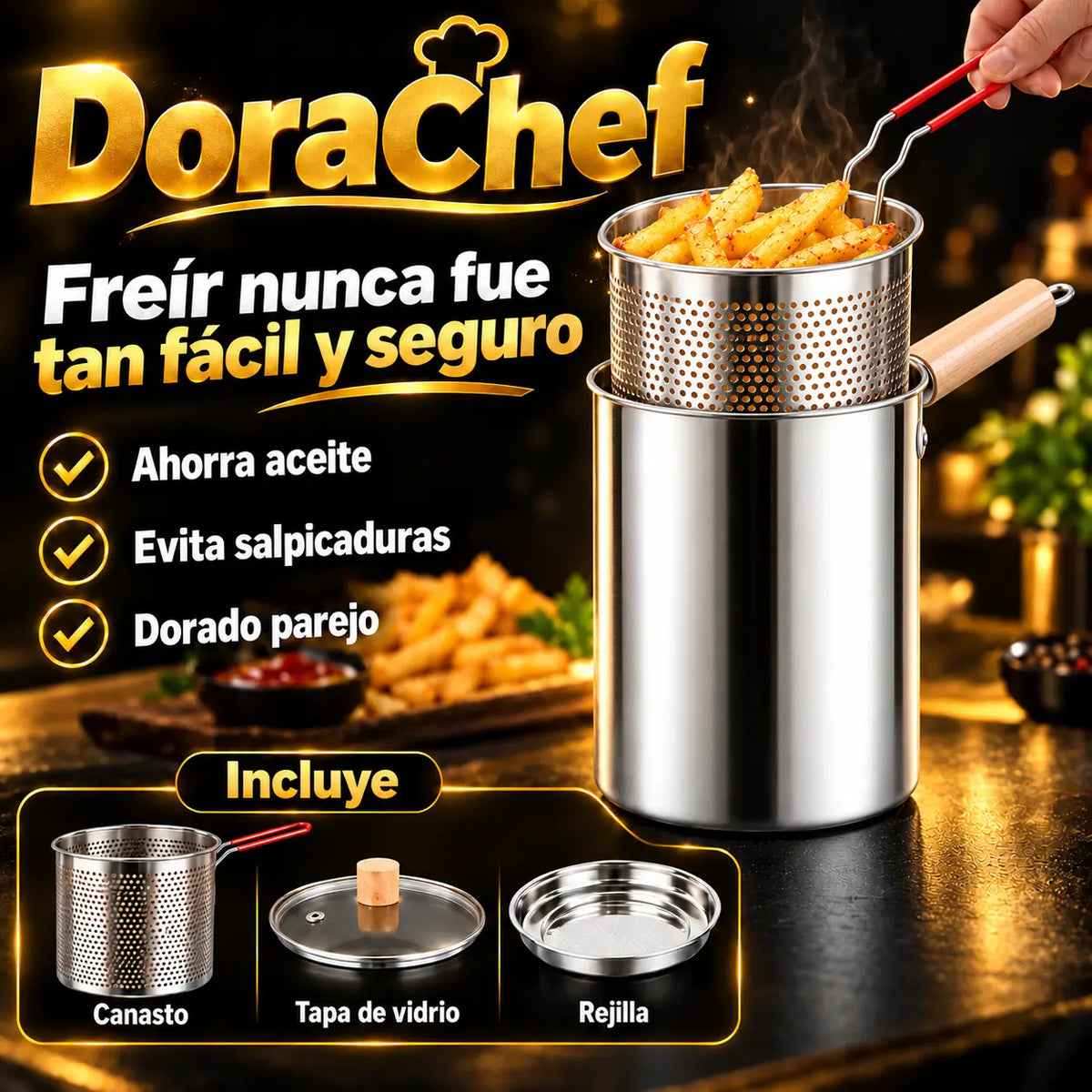 Olla freidora DoraChef - 20% Descuento