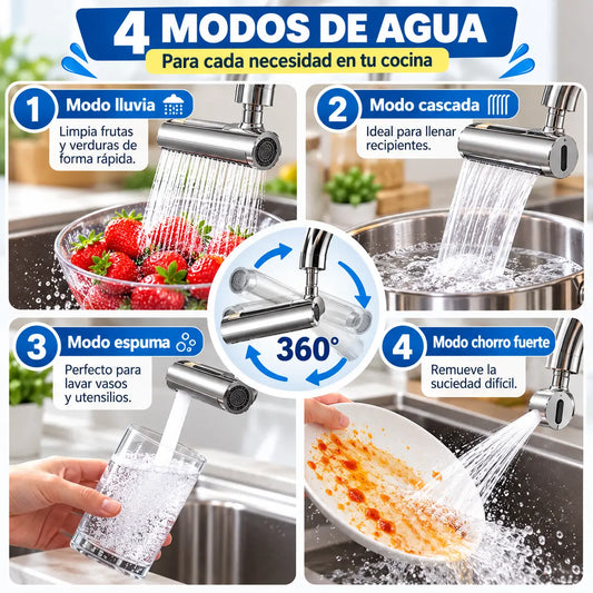 AquaFlex: Accesorio Giratorio para tu Llave de Cocina