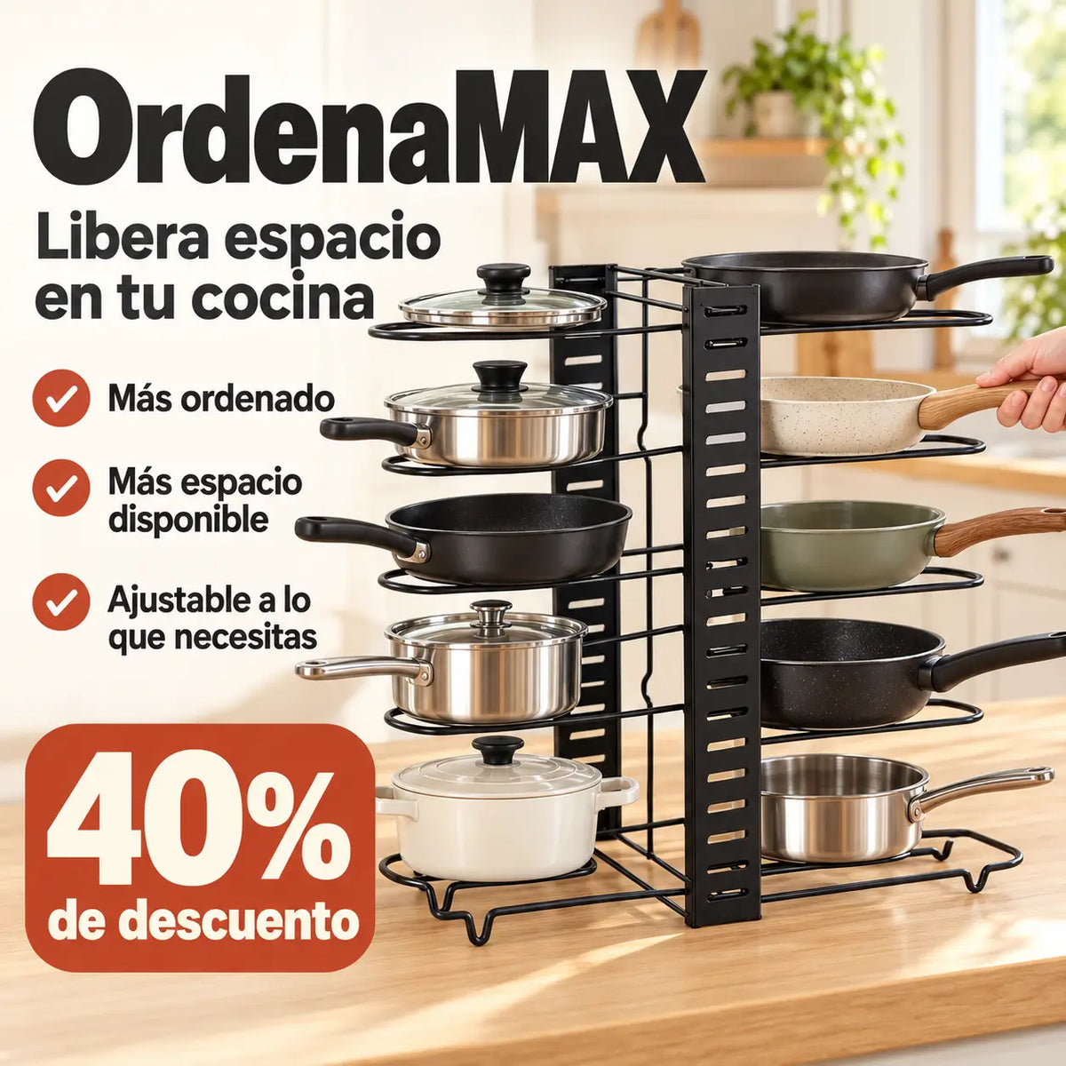 Organizador Ollas Y Sartenes OrdenaMAX