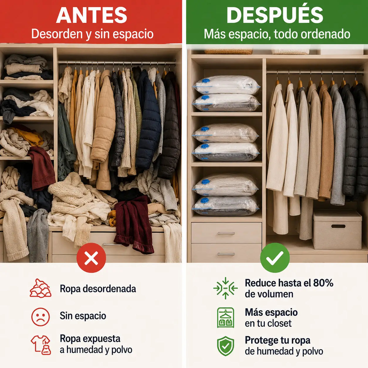 Compresora de Ropa + 3 bolsas de regalo 🎁