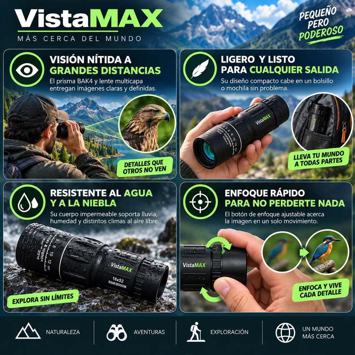 VistaMax Telescopio Monocular