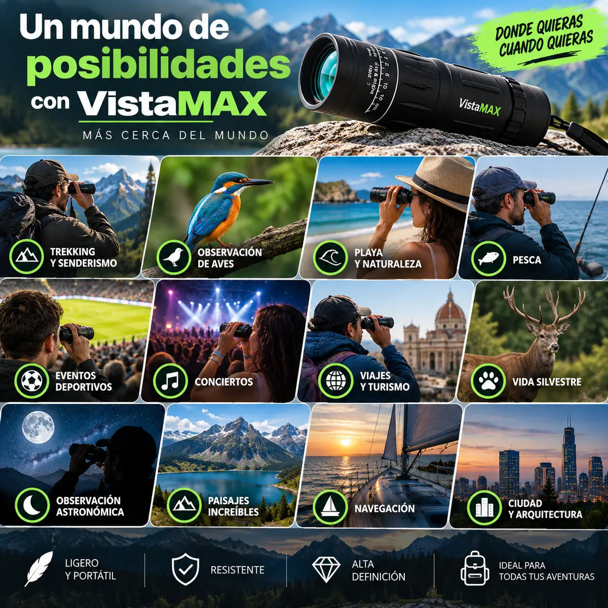VistaMax Telescopio Monocular