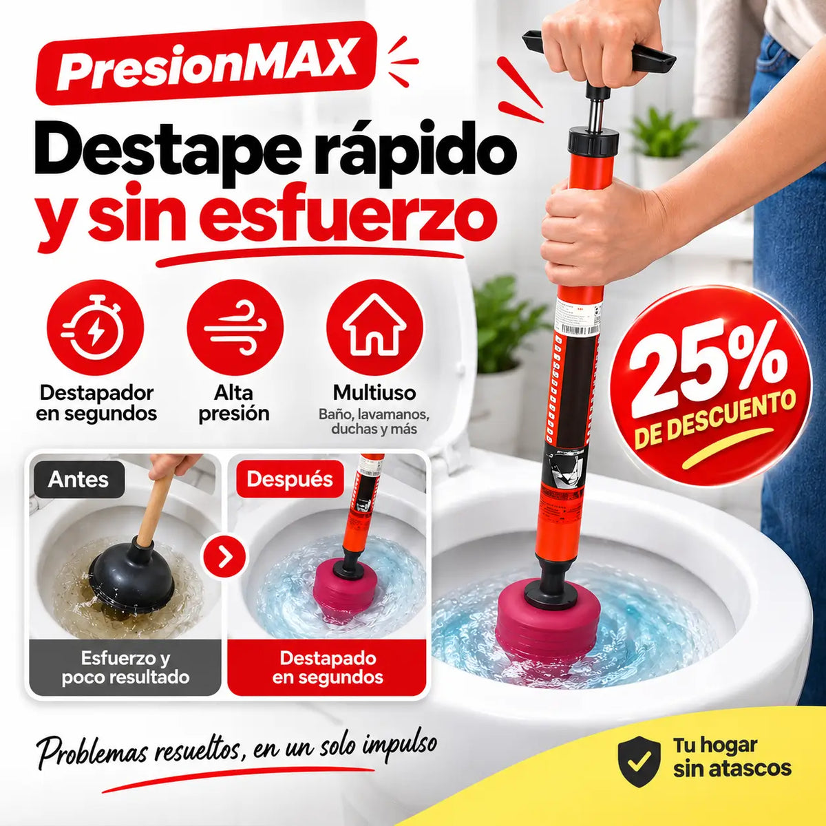 PresionMax Destapador de cañerias