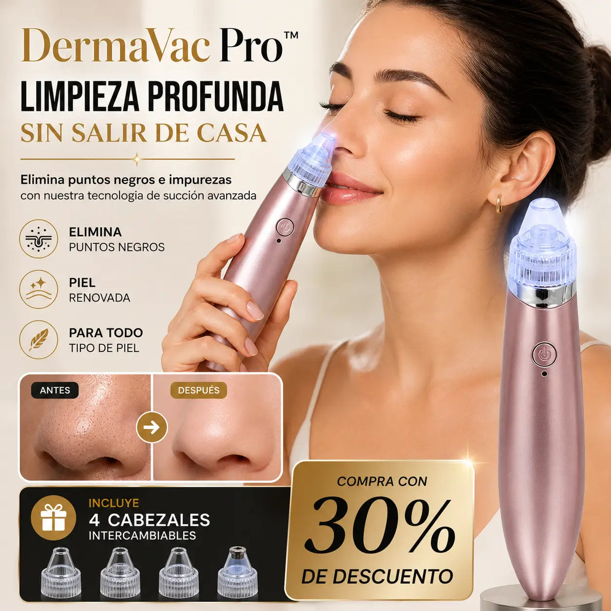 DermaVac Pro™ | Limpieza profunda sin salir de casa