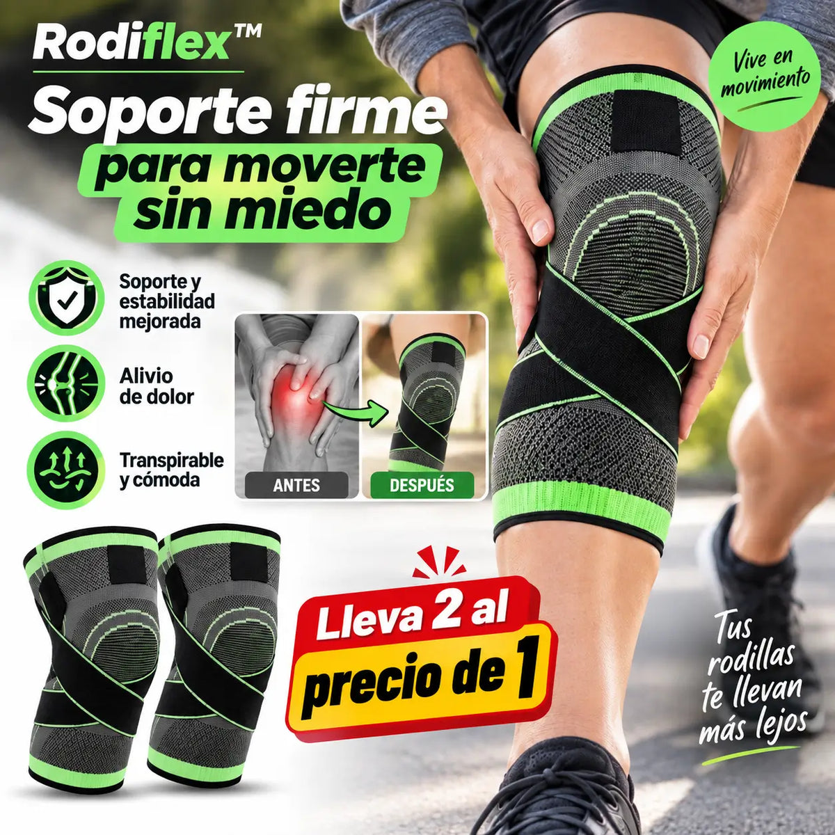 RodiFlex ™ Rodillera de compresión