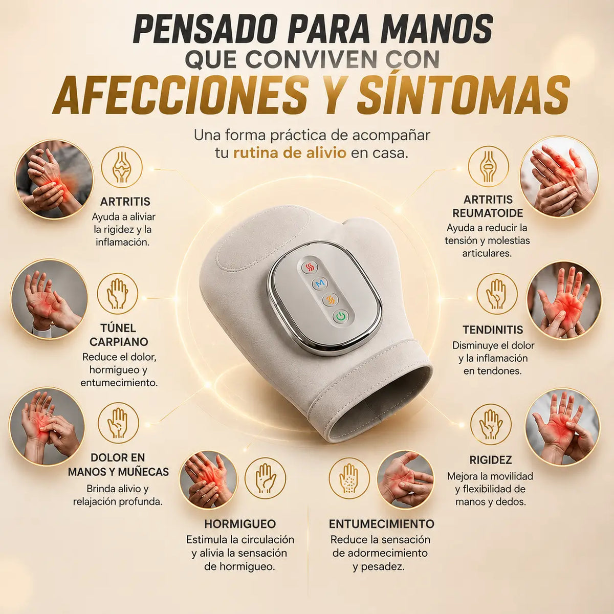 Masajeador de manos con calor ComfortGlove