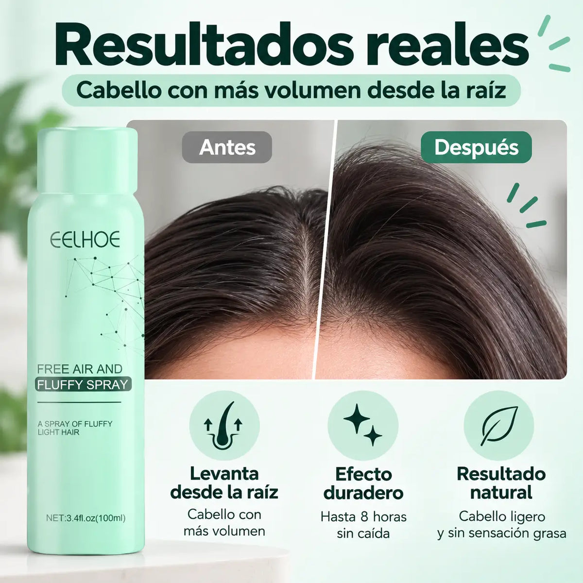 Eelhoe| Spray para volumen