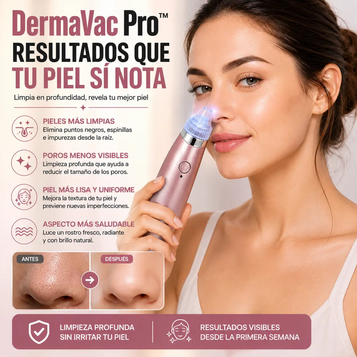DermaVac Pro™ | Limpieza profunda sin salir de casa