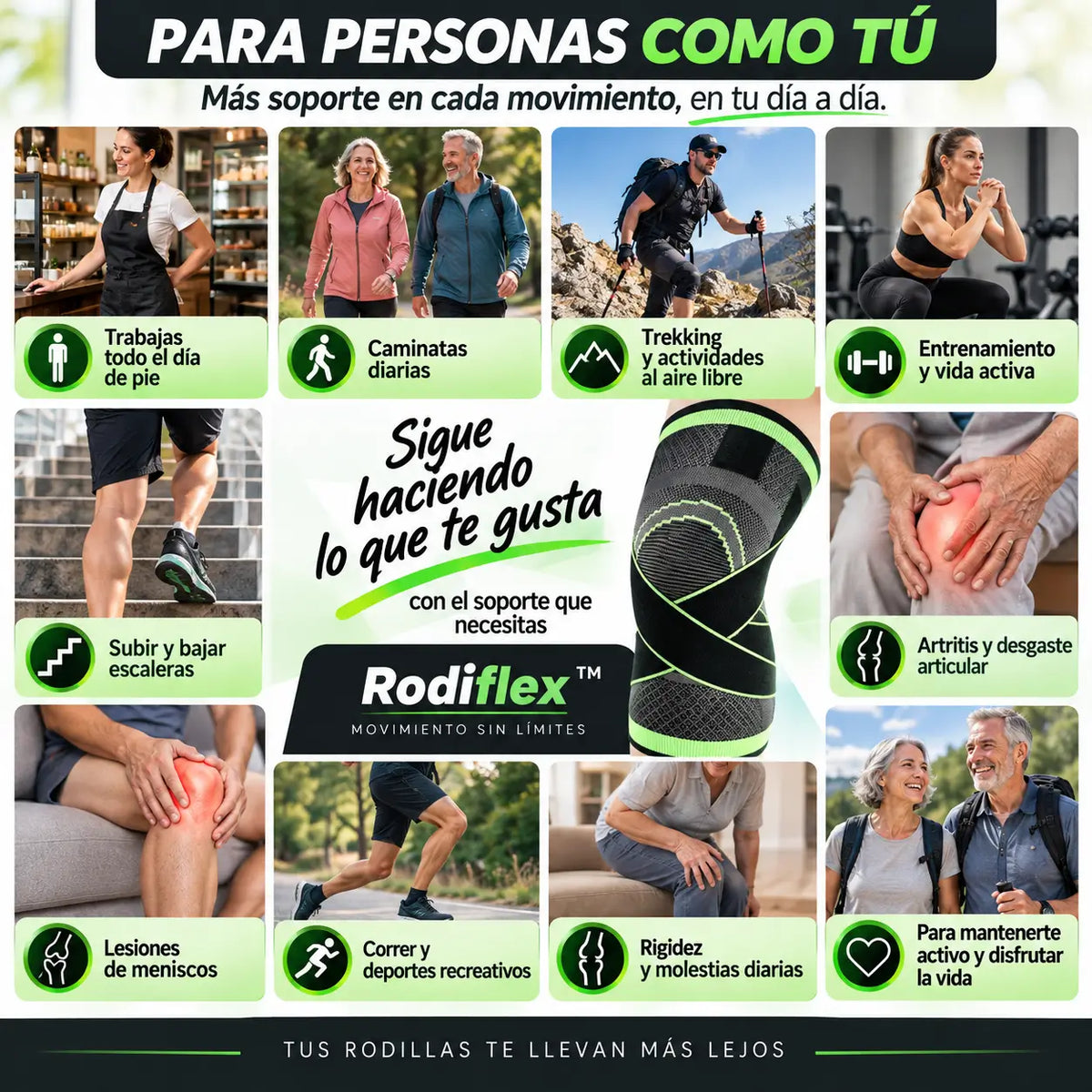 RodiFlex ™ Rodillera de compresión