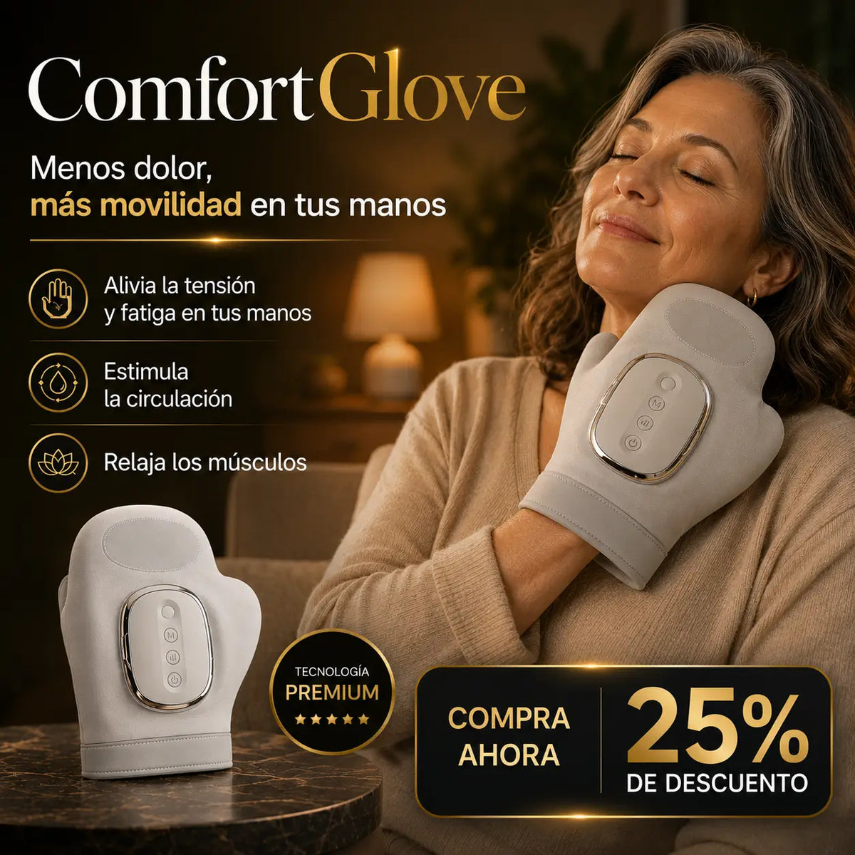 Masajeador de manos con calor ComfortGlove