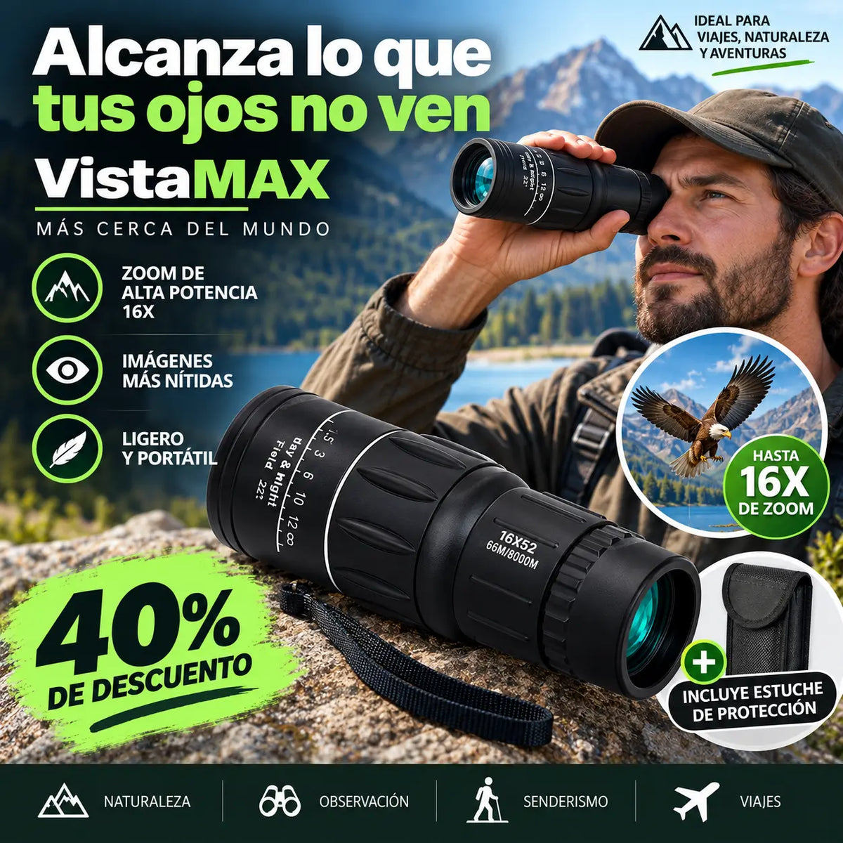 VistaMax Telescopio Monocular