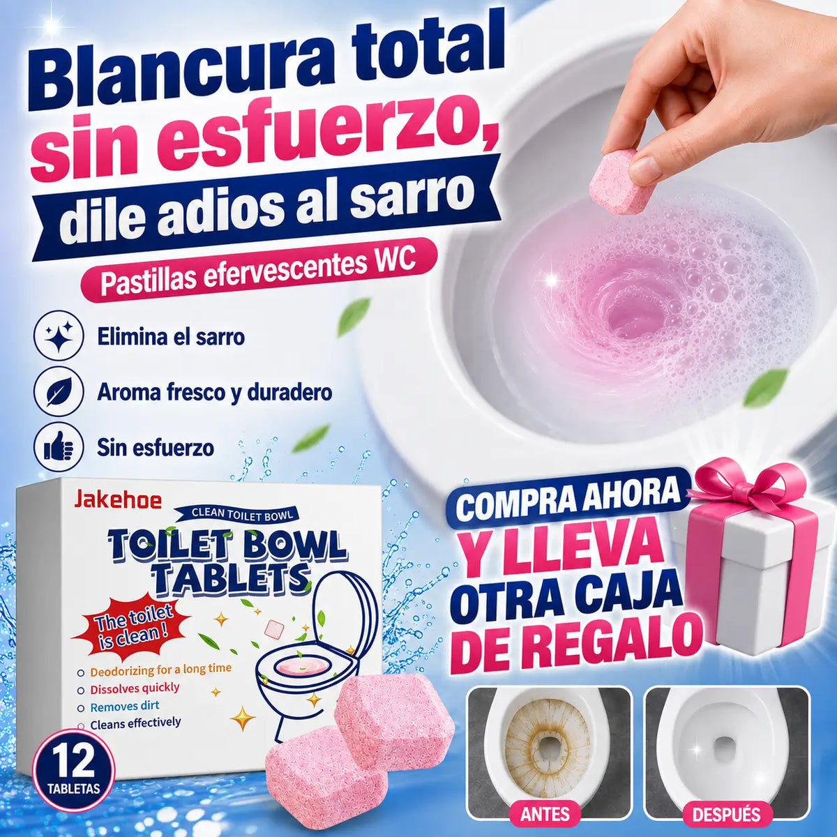 Pastillas para el WC Jakehoe - Compra ahora y lleva otra caja de regalo 🎁